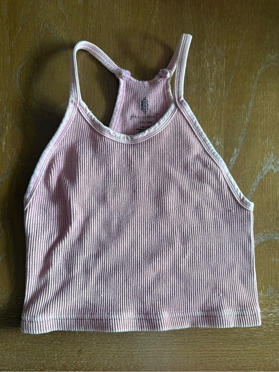 Free People Tops - Free People Pink Ribbed Racerback Tank